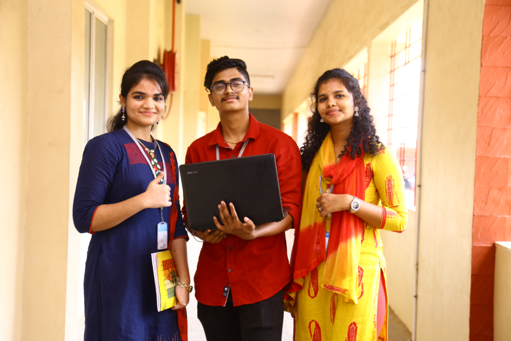 Students on campus at Sri Ramakrishna Polytechnic College
